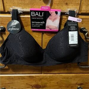 Bali Women's Black Soft Comfort Bra